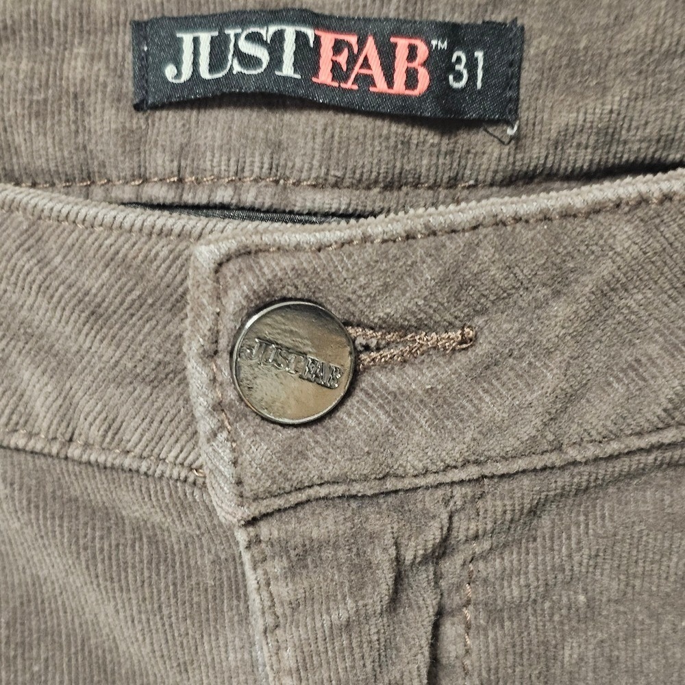 JustFab Brown Corduroy Pants size 31 - Picture 4 of 8